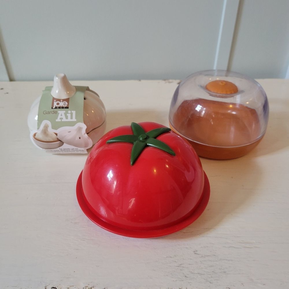 Veggie Keepers Garlic Keeper Tomato Keeper Onion Keeper Joie Fridge Containers